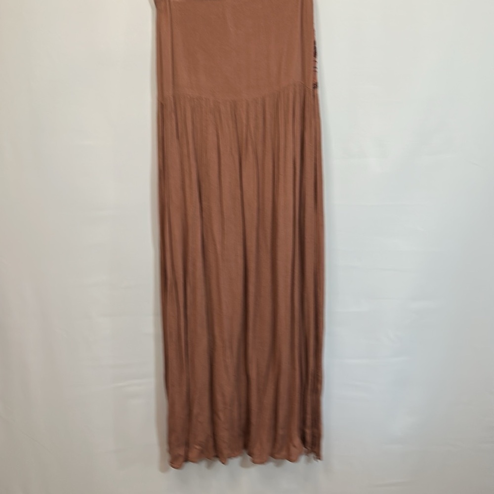 Japna Womens Size S Maxi Skirt Embroidered Side Zipper Slits Boho Hippie NWT - Picture 13 of 14